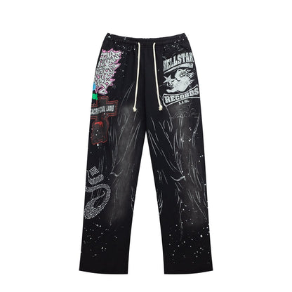 Hellstar Records "Splatter Multi-Patch" Sweatpants