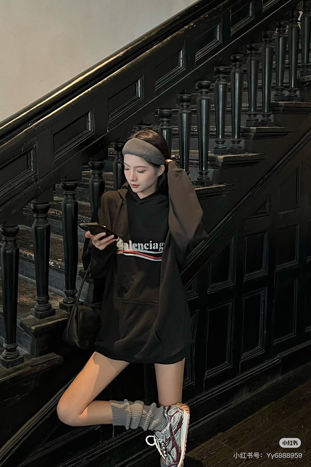 Balenciaga Black Political Stencil Hoodie