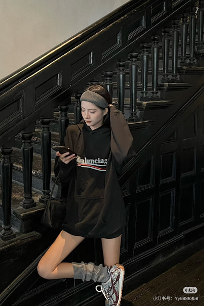 Balenciaga Black Political Stencil Hoodie