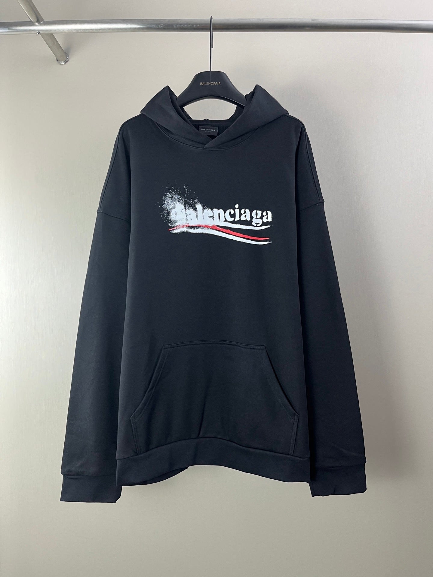 Balenciaga Black Political Stencil Hoodie