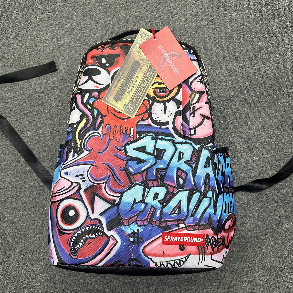 Sprayground "Shark Central" Saffiano Checkered Backpack