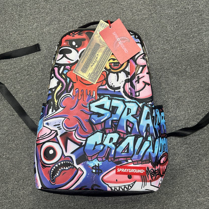 Sprayground "Shark Central" Saffiano Checkered Backpack