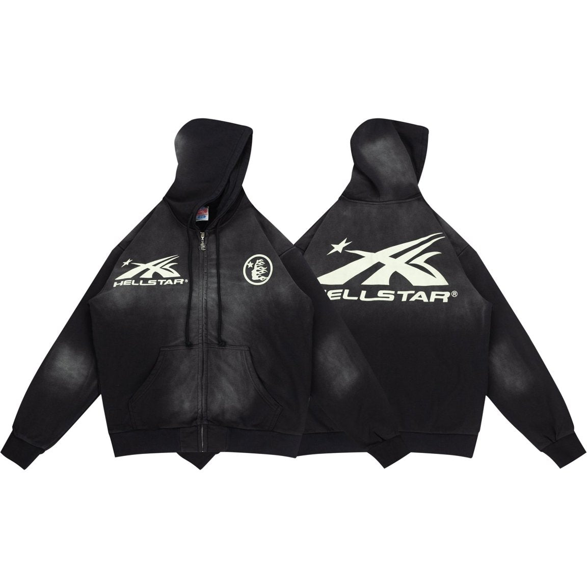 Hellstar Studios "HS Logo" Full Zip-Up Hoodie