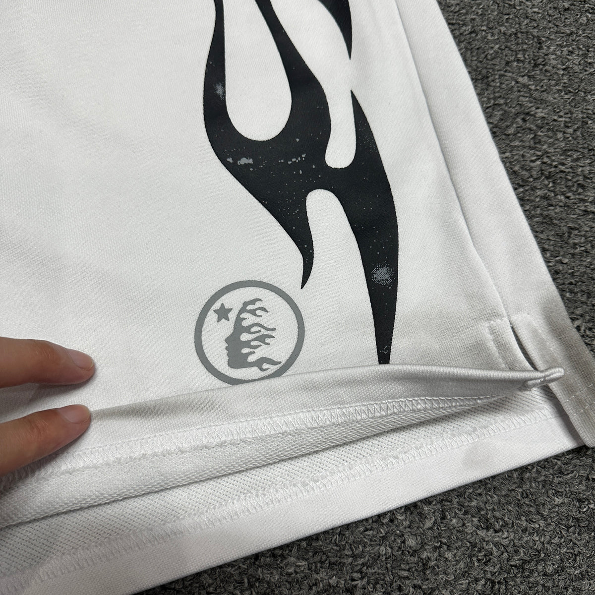 Hellstar Studios "Washed Flame" Fleece Sweat Shorts