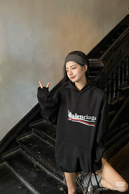 Balenciaga Black Political Stencil Hoodie