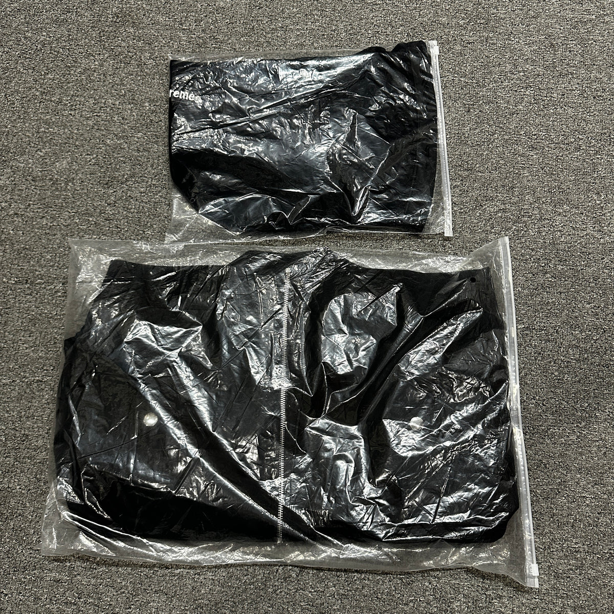 Supreme Satin Appliqué Zip Up Hooded Sweatshirt