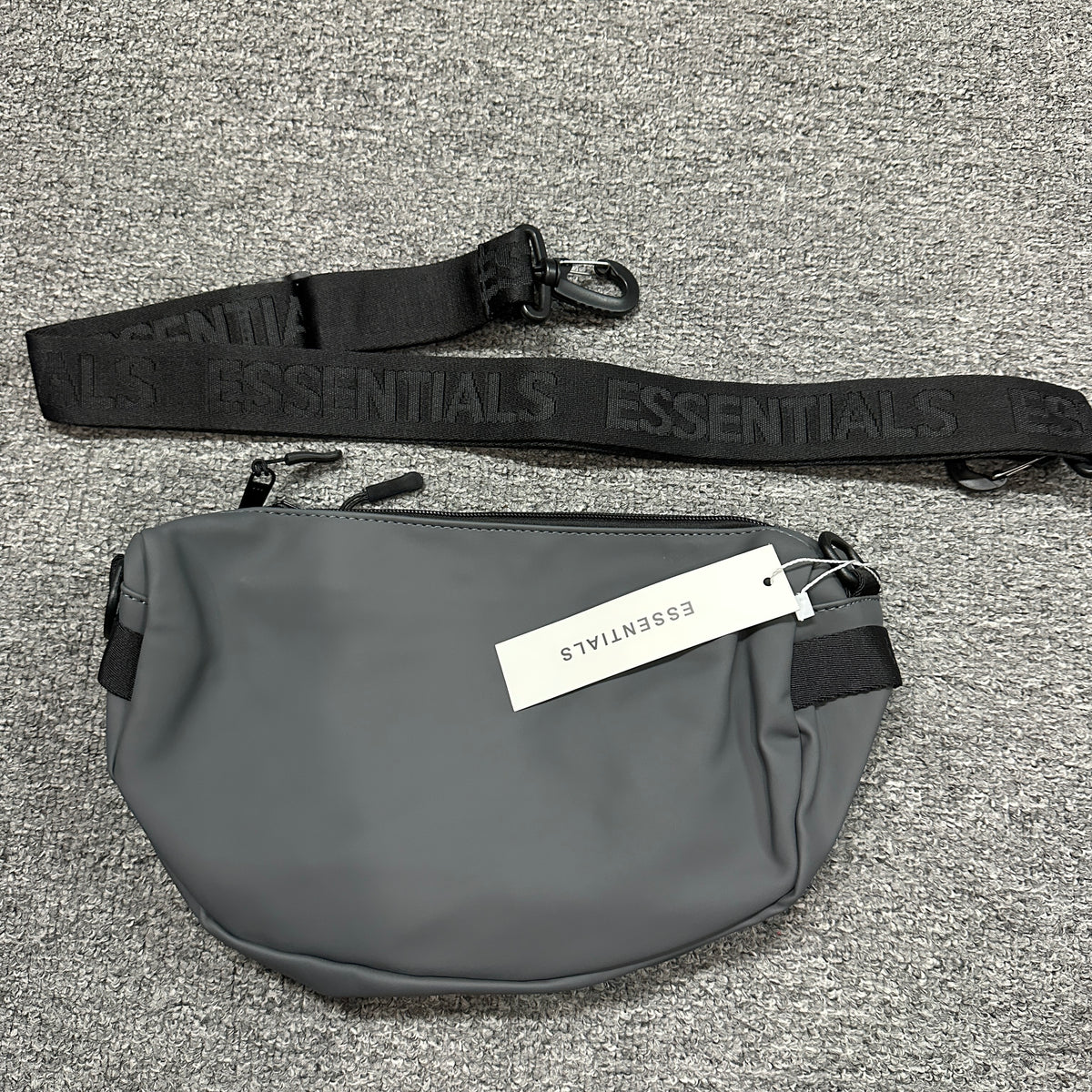 Fear of God Essentials Matte/Waterproof Fanny Pack / Bum Bag with Screen-Printed Logo