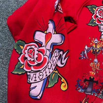 We Are Righteous "Risen King" Cropped Zip-Up Hoodie