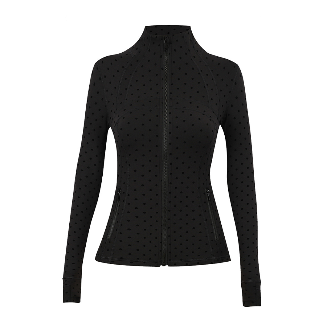 Lululemon Define Jacket（Polka Dot Flocked Black）