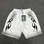Hellstar Studios "Washed Flame" Fleece Sweat Shorts