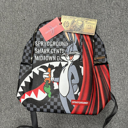 Sprayground "Shark Central" Saffiano Checkered Backpack