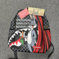 Sprayground "Shark Central" Saffiano Checkered Backpack