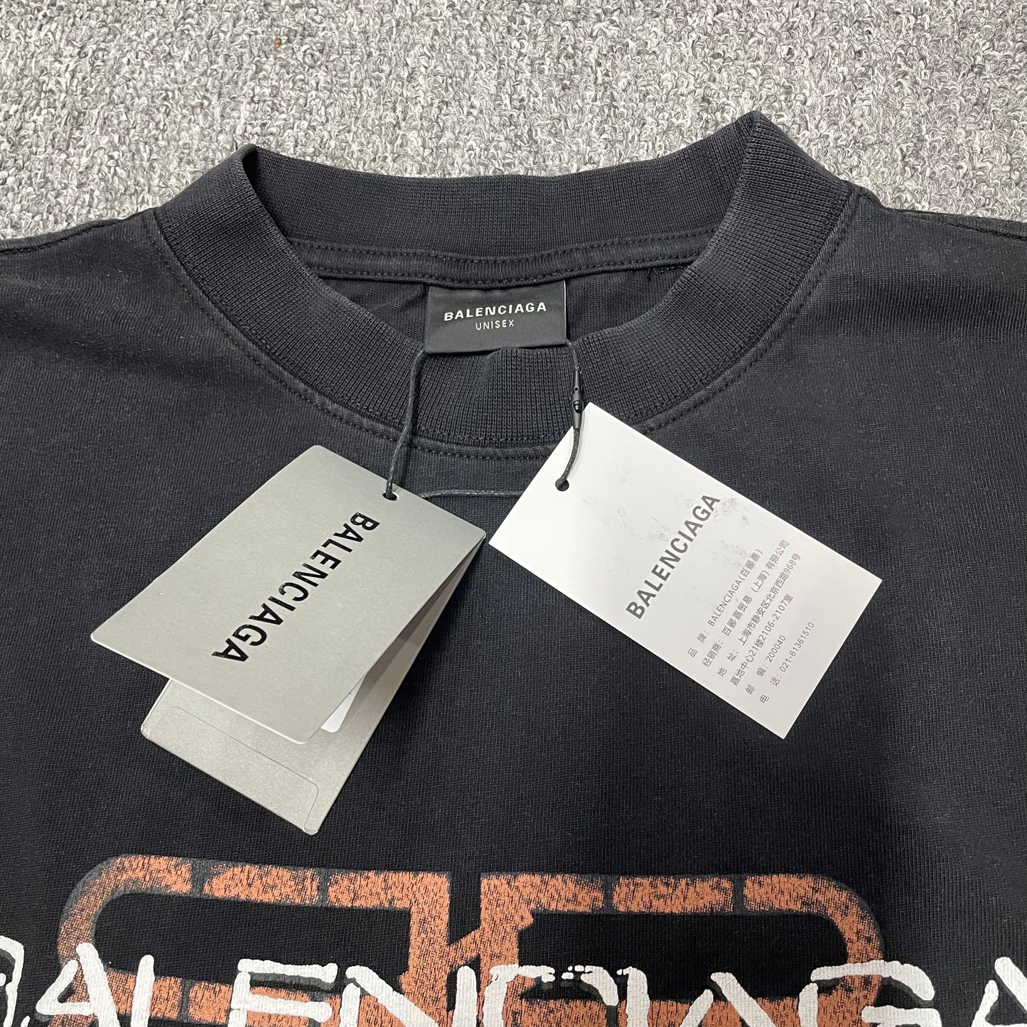 Balenciaga BB Logo Washed T-Shirt