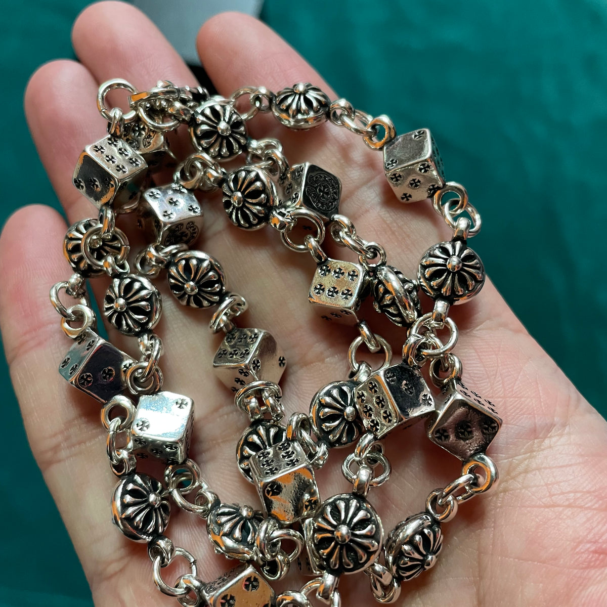 Dice & Cross Ball Wallet Chain