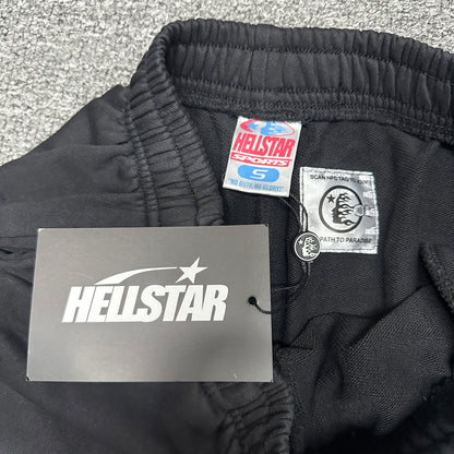 Hellstar Studios Racer Black Flame Flared Sweatpants