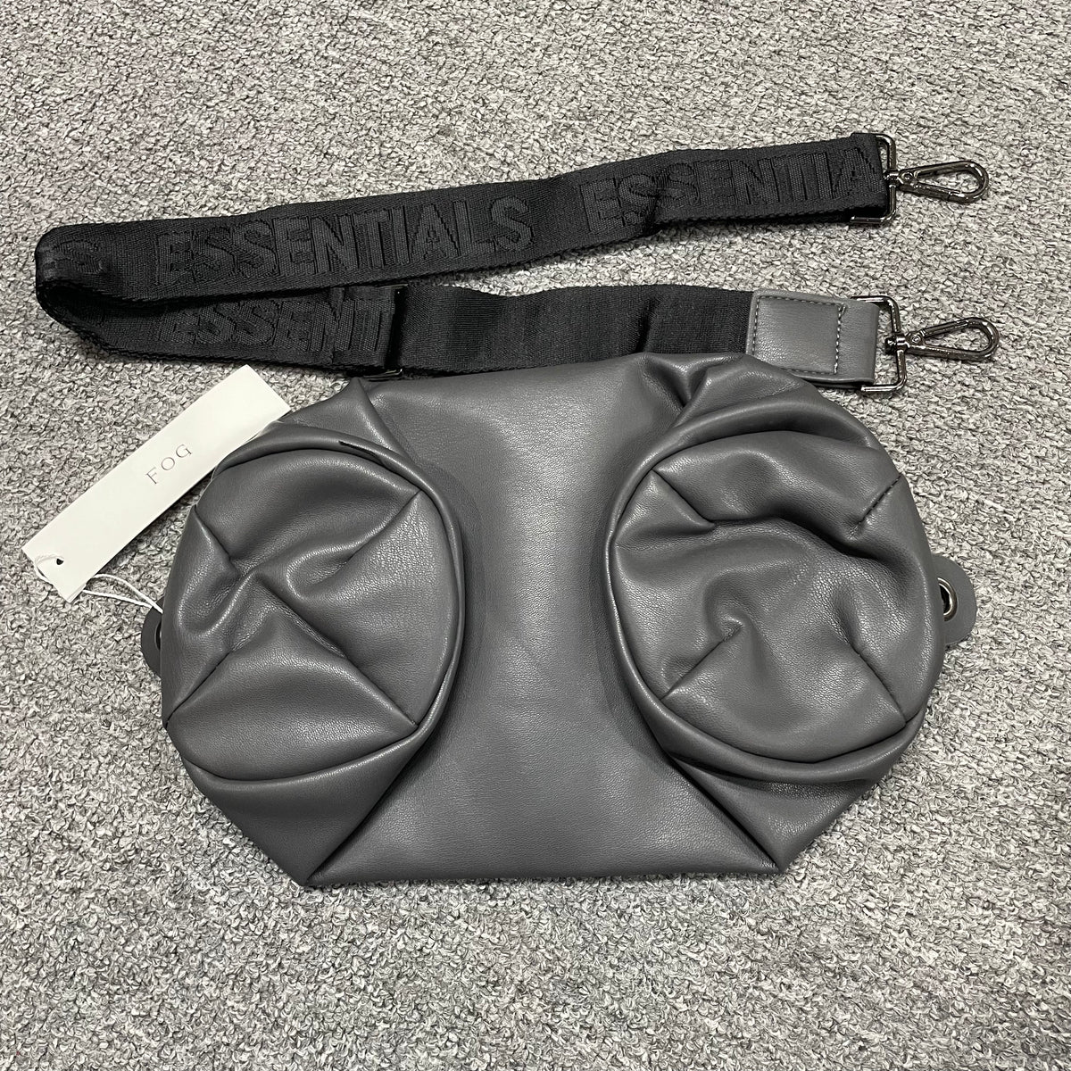 Fear of God Essentials Waterproof Matte PU Mini Barrel Bag