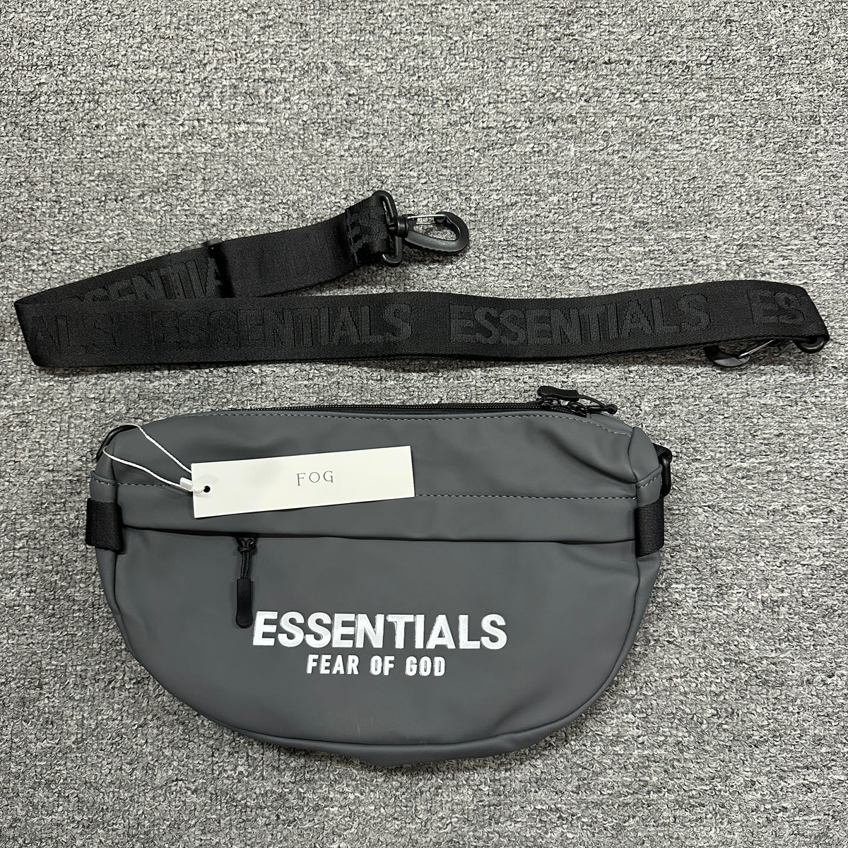 Fear of God Essentials Matte/Waterproof Fanny Pack / Bum Bag with Screen-Printed Logo