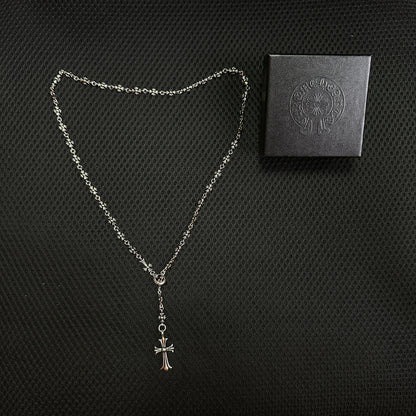 Chrome Hearts Cross Ball Rosary Necklace
