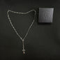 Chrome Hearts Cross Ball Rosary Necklace