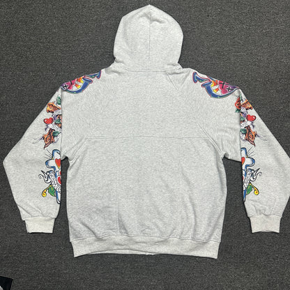 We Are Righteous "Risen King" Cropped Zip-Up Hoodie