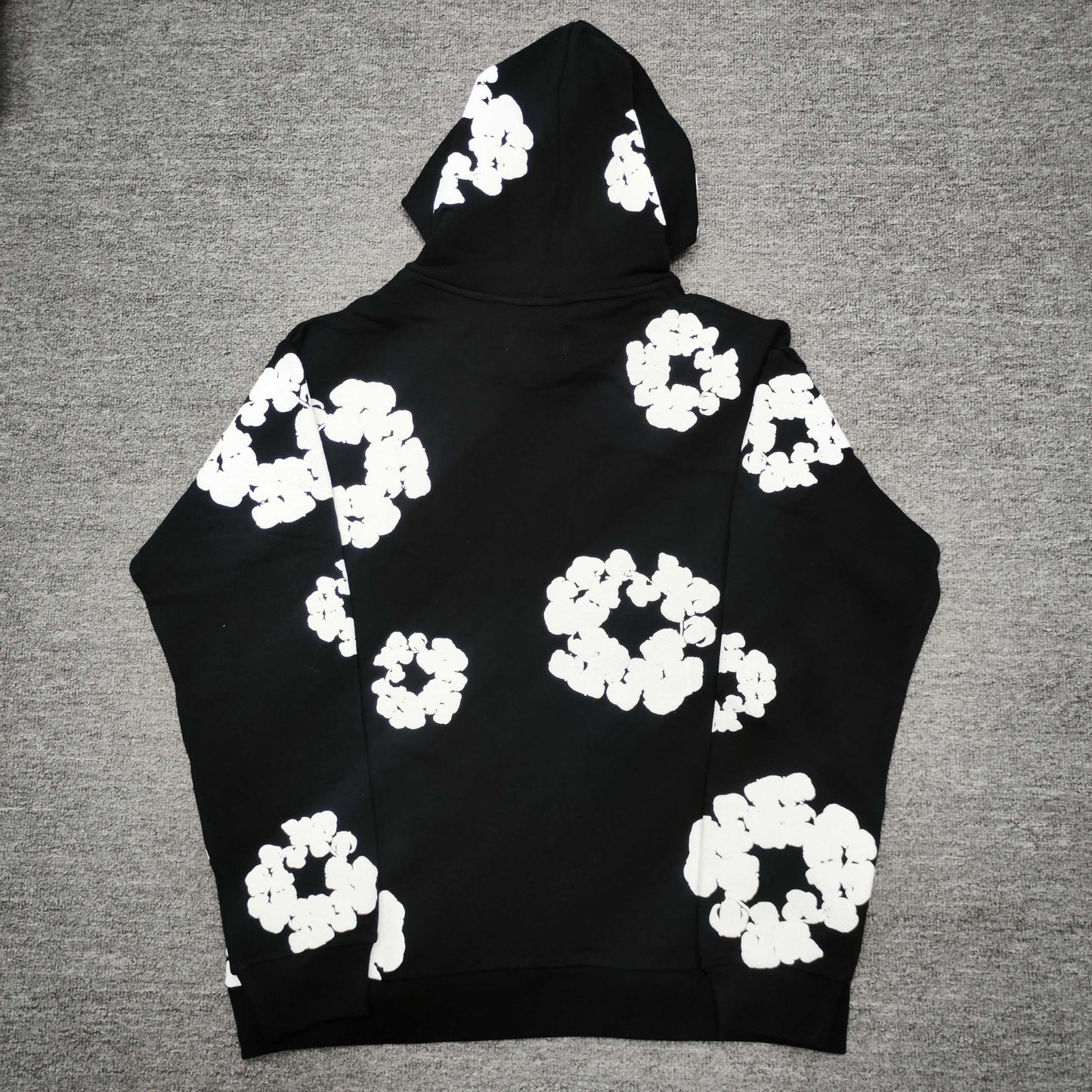 Denim Tears Cotton Wreath Hoodie Black back view