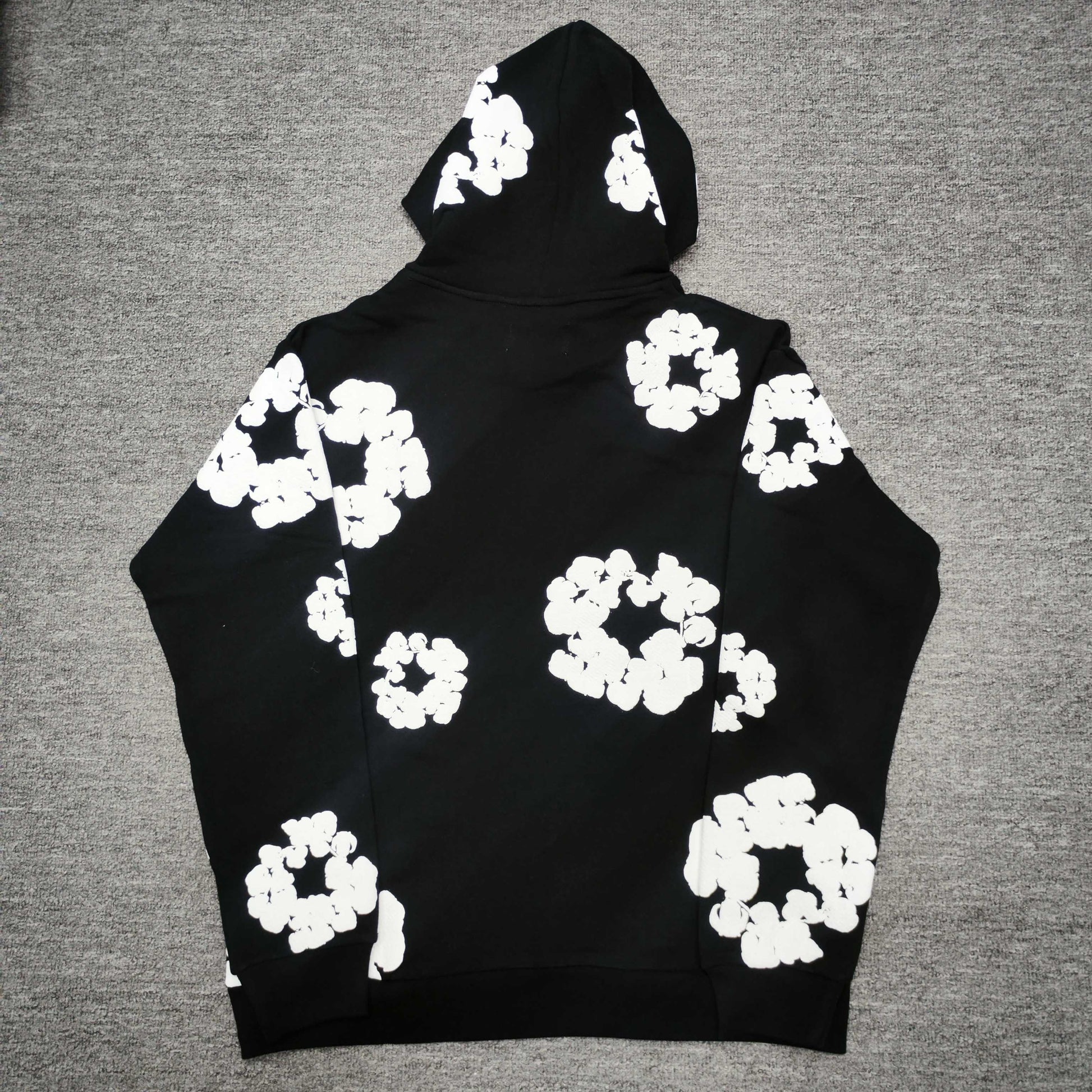 Denim Tears Cotton Wreath Hoodie Black back view