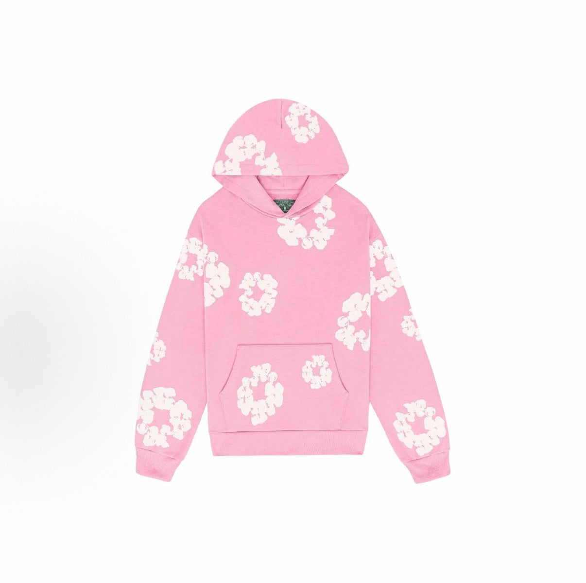 Denim Tears Cotton Wreath Hoodie Powder Pink front view