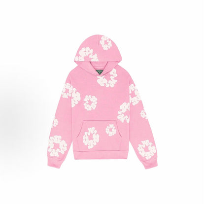 Denim Tears Cotton Wreath Hoodie Powder Pink front view