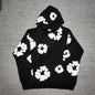 Denim Tears Cotton Wreath Hoodie Black front view