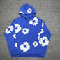 Denim Tears Cotton Wreath Hoodie Royal Blue front view