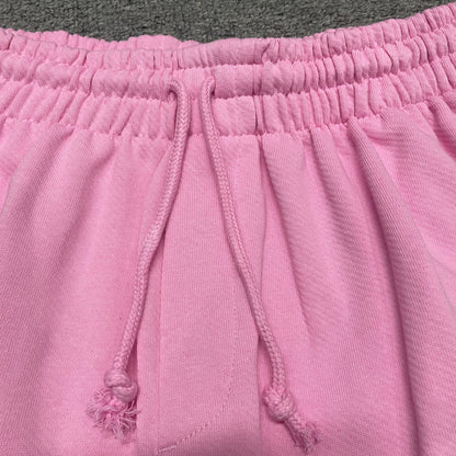 Powder Pink Cotton Wreath Sweatshorts with all-over white puff print
Close-up of white Cotton Wreath puff print on Powder Pink sweatshorts
Raised 3D Cotton Wreath puff print texture on Powder Pink sweatshorts
