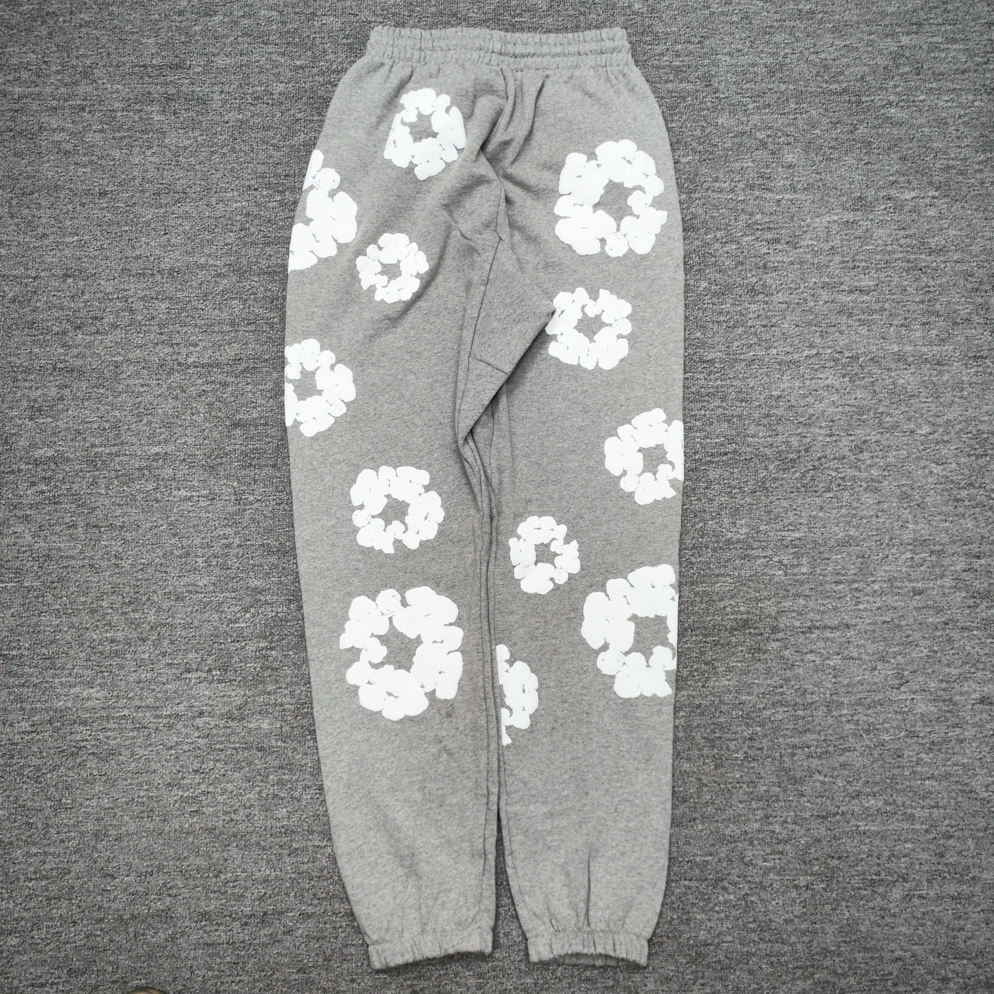 Denim Tears Cotton Wreath Sweatpants Heather Grey front view