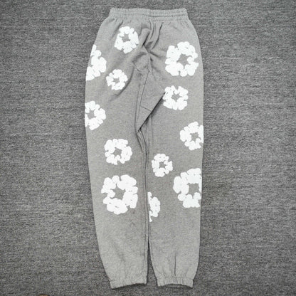 Denim Tears Cotton Wreath Sweatpants Heather Grey front view