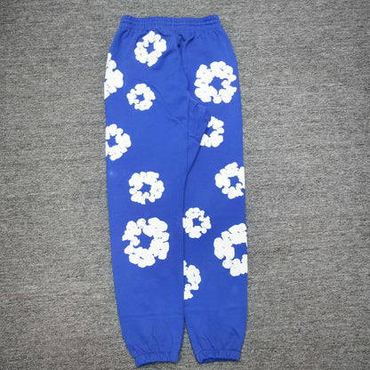 Denim Tears Cotton Wreath Sweatpants Royal Blue front view