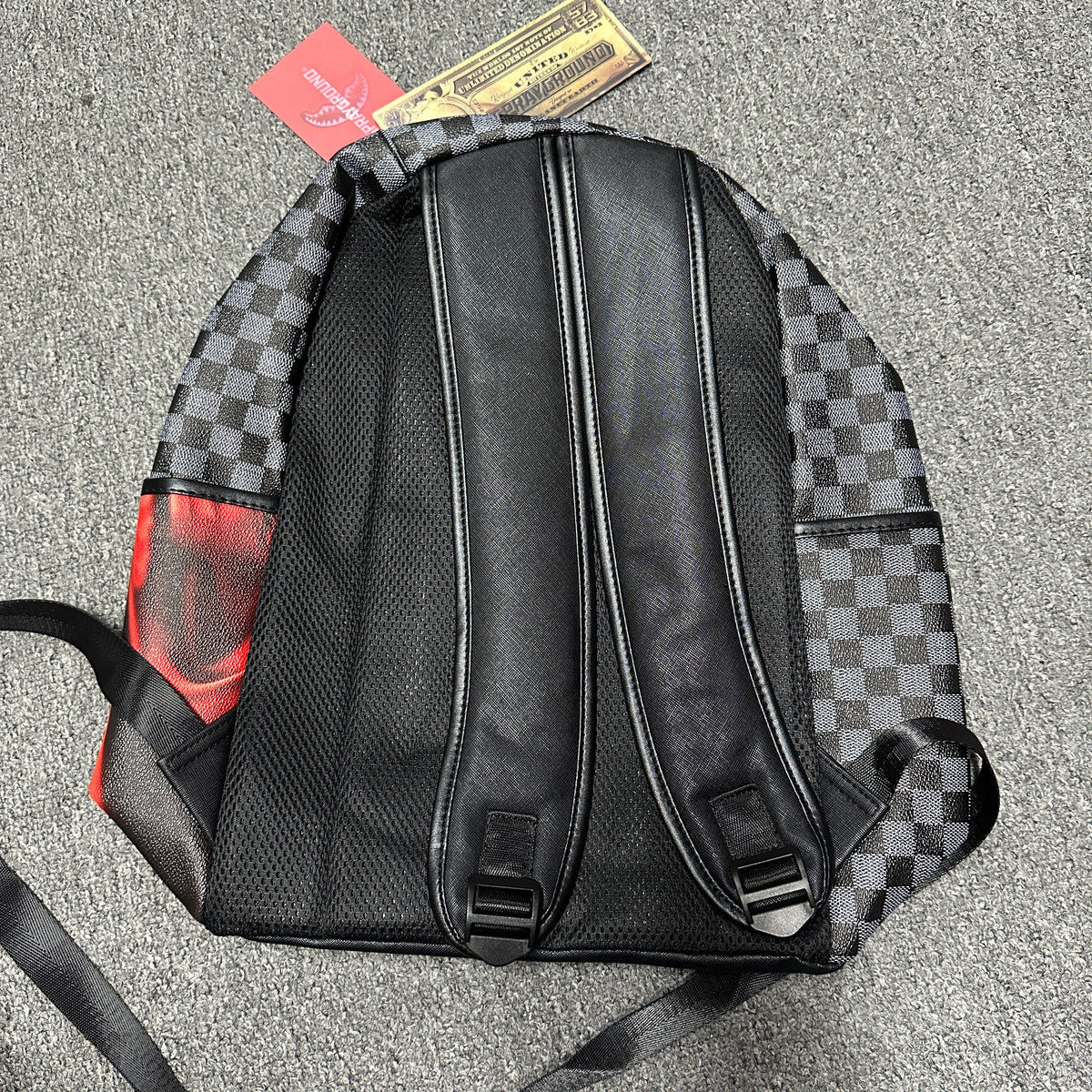 Sprayground "Shark Central" Saffiano Checkered Backpack