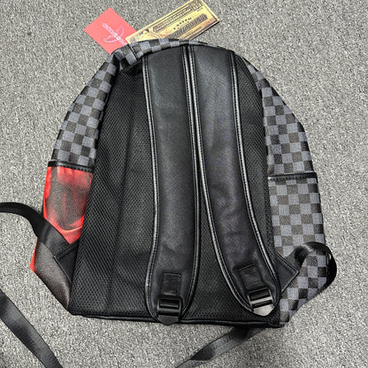 Sprayground "Shark Central" Saffiano Checkered Backpack