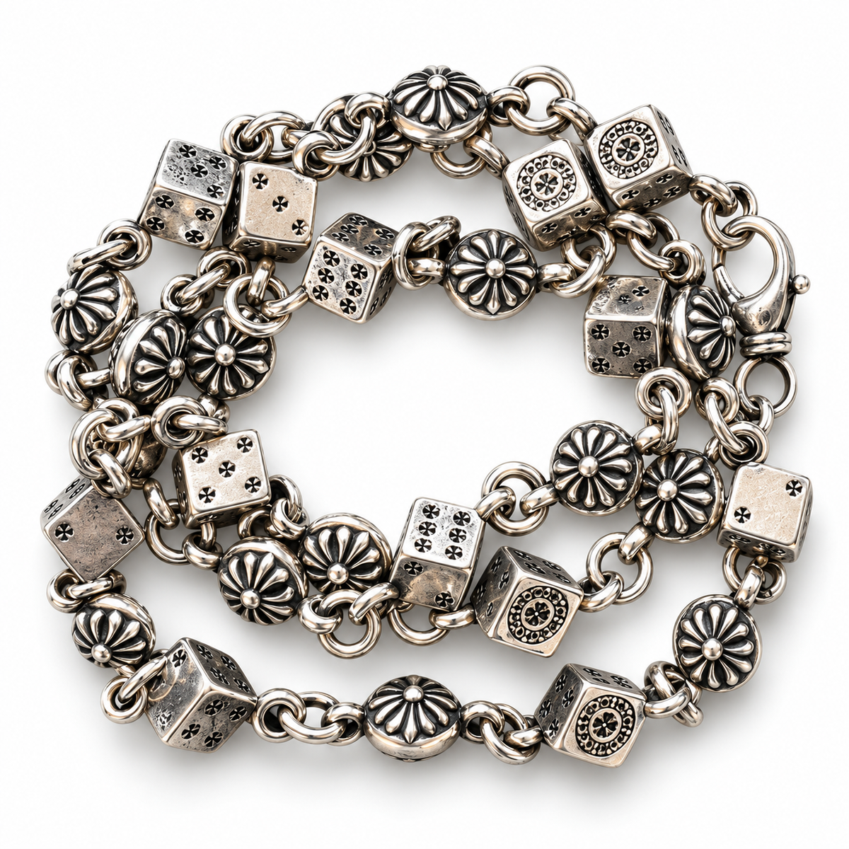 Dice & Cross Ball Wallet Chain