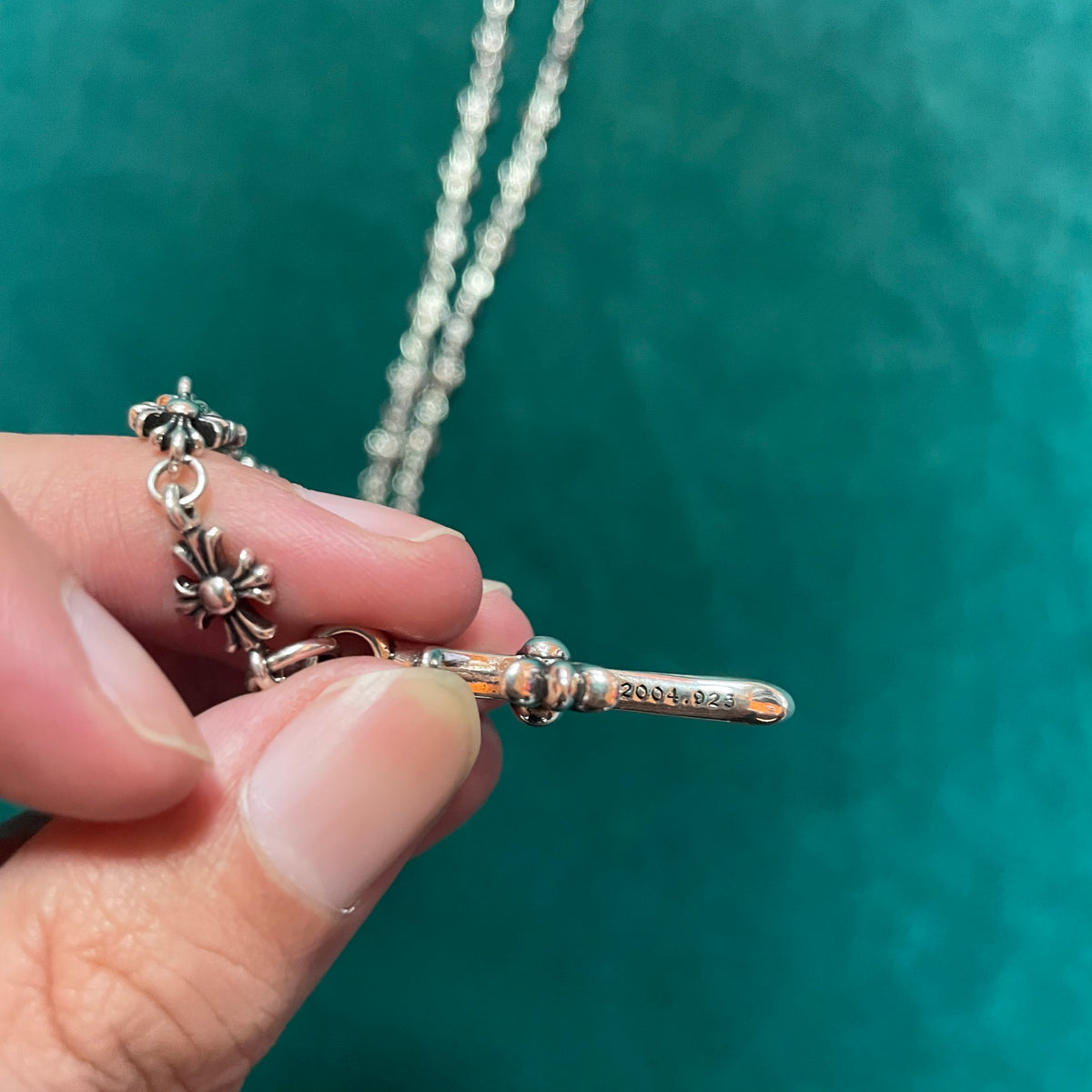 Chrome Hearts Cross Ball Rosary Necklace