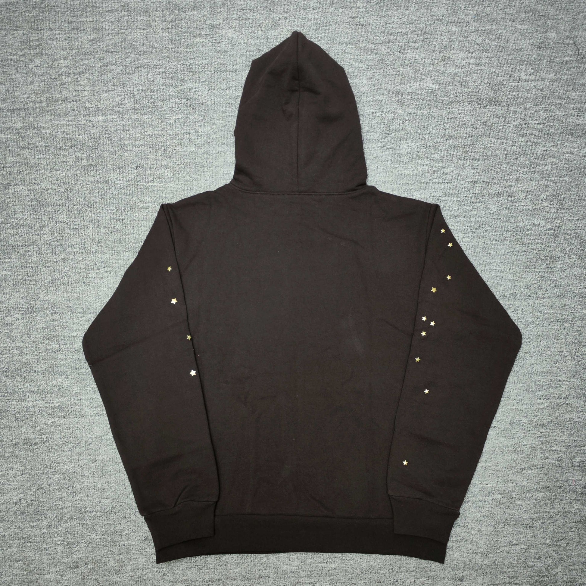 Travis Scott x Sp5der Days Before Rodeo Hoodie Brown back view with clean pullover design