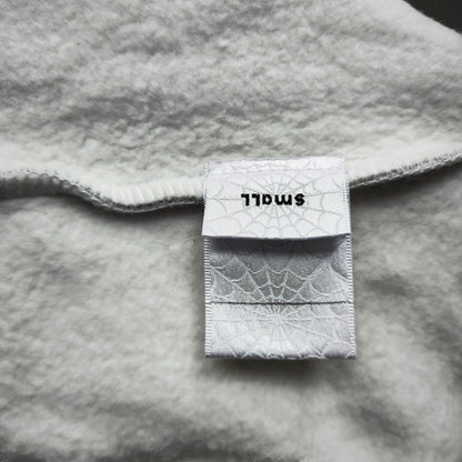 Sp5der OG Web Hoodie Heather Grey neck label and size tag detail
Sp5der OG Web Hoodie Heather Grey care label and washing instruction detail