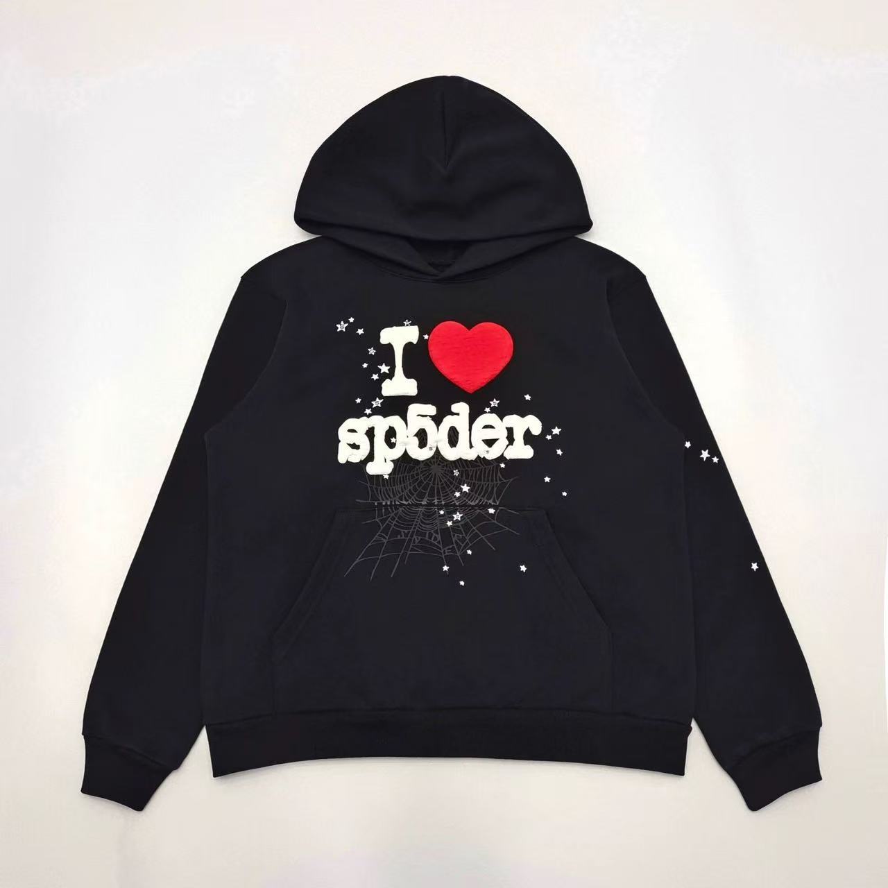 Sp5der I Heart SP5 Souvenir Hoodie in Black