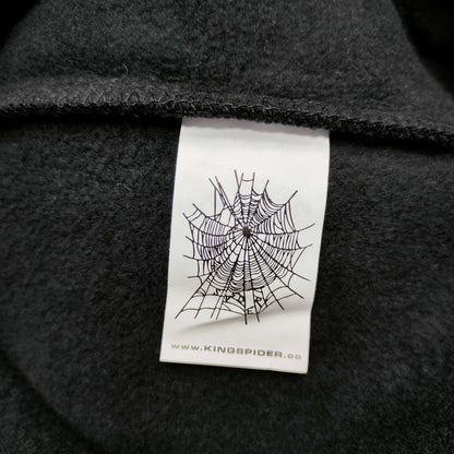 Sp5der Angel Number Hoodie Black neck label and size tag detail
Sp5der Angel Number Hoodie Black care label and washing instruction detail