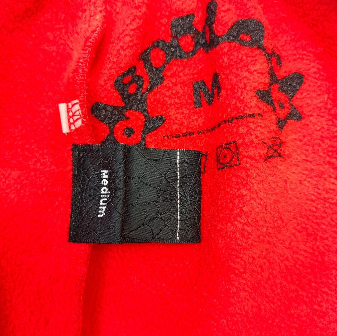 SP5DER P*NK V2 red sweatpants inner waistband label detail
SP5DER P*NK V2 red sweatpants size label detail
SP5DER P*NK V2 red sweatpants care label front view
