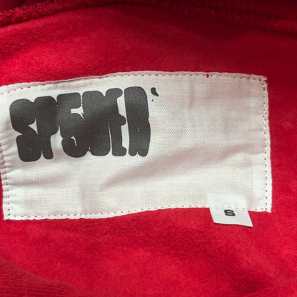 Sp5der VVS Hoodie neck label and size tag detail
Sp5der VVS Hoodie care label and washing instruction detail