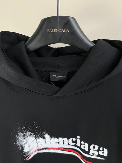 Balenciaga Black Political Stencil Hoodie
