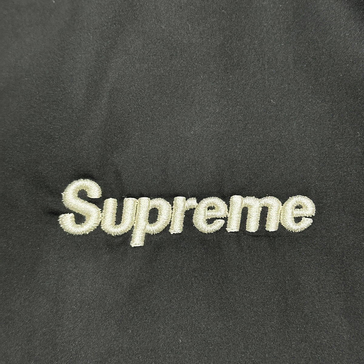 Supreme Satin Appliqué Zip Up Hooded Sweatshirt