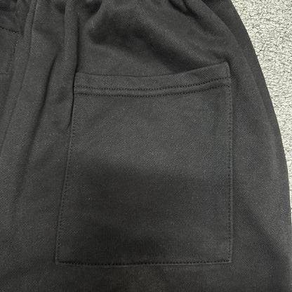 Hellstar Studios Racer Black Flame Flared Sweatpants