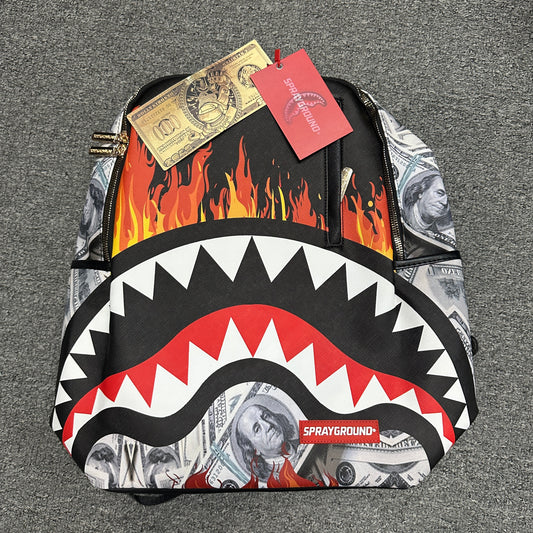 Sprayground "Shark Central" Saffiano Checkered Backpack