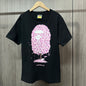 BAPE Black cherry blossom Ape Head graphic T-shirt front view