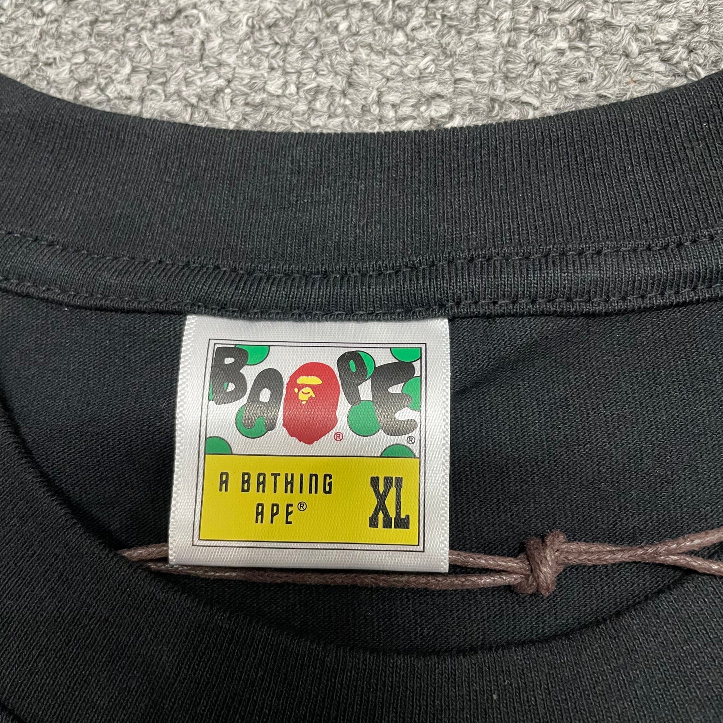 BAPE Crew neck T-shirt and woven neck label detail